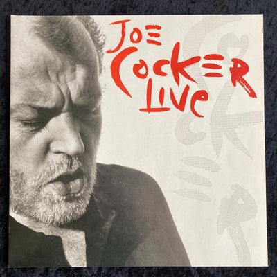LP, Joe Cocker, Joe Cocker Live!, Dobbelt live-album med Joe Cocker udgivet i 1990. Stærkt album hvo