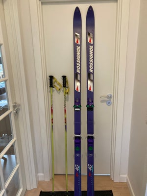 Alpinski, Rossignol ski med stave og taske, str. 190 cm, Sælger for min søn, som har arvet skiene me