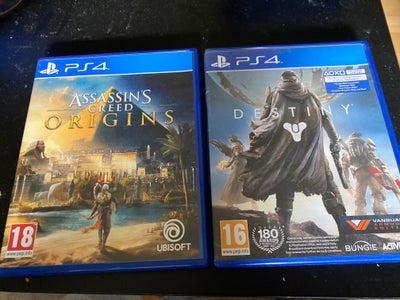 Assassins creed origins og destiny, PS4, Sælger Assassins creed origins separat 100kr

Og destiny fo