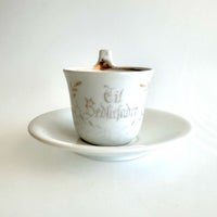 Bing & Grøndahl kaffekop med underkop, Porcelæn, 150 år gl.