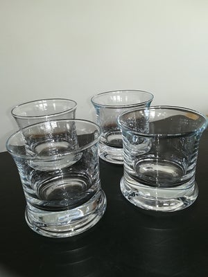 Glas, Whisky glas, Holmegaard No5, 4 stk uden skår og glaspest
