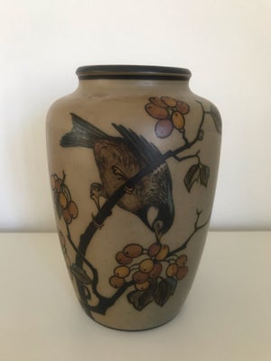 Keramik vase, L. Hjorth Bornholm, Højde 20cm
