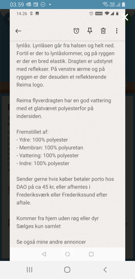 Flyverdragt, Flyverdragt, Reima