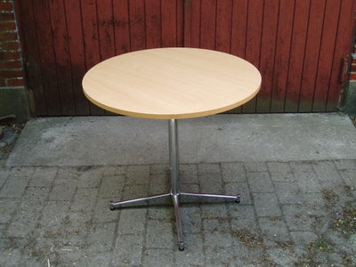 Cafebord, RBM Furniture, kromstel med egelamineret bordplade. Kraftig kantliste. Højde 74 cm./80 cm.