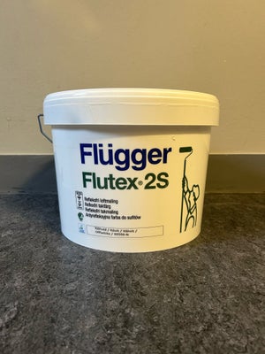 Loftsmaling, Flügger , 10 liter, Råhvid, Flügger Flutex 2S refleksfri loftsmaling sælges. Åbnet men 