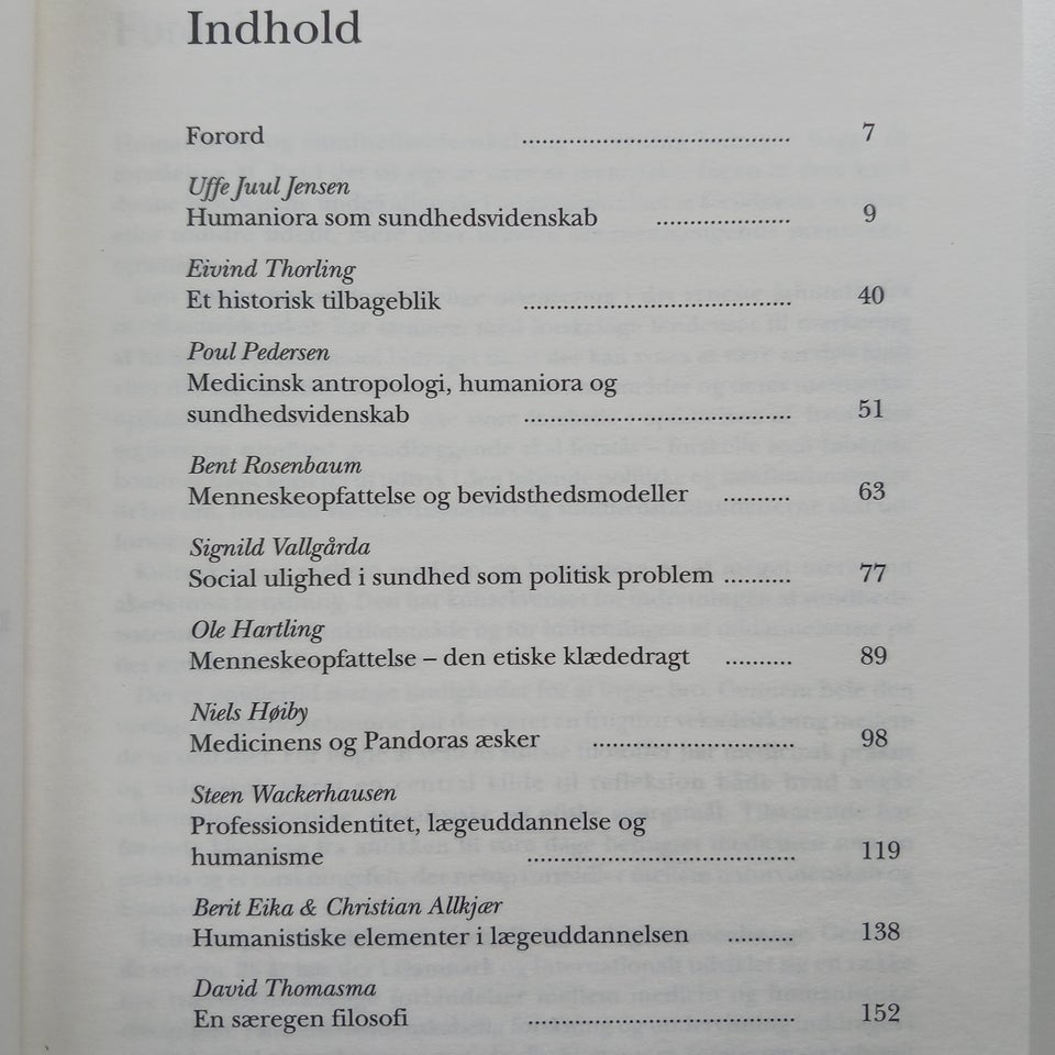 HUMANIORA & SUNDHEDSVIDENSKAB, Jensen, Uffe Juul m.fl.