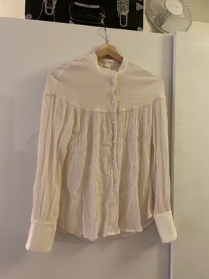 Skjorte, Malene Birger, str. 36, Hvid, B, Næsten som ny, Malene Birger hvid skjorte fin gammeldags s