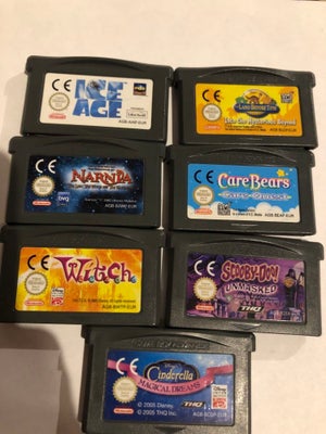 Witch, Ice Age, Narnia, Cinderella, scooby doo, ca, Gameboy Advance, 

Witch, Ice Age, Narnia, Cinde