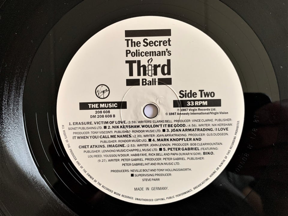 LP, Various Artists, The Secret Policeman's Third Ball