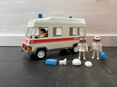 Playmobil, Playmobil ambulance, Playmobil, Retro playmobil ambulance fra røgfrit hjem. Den ene bagdø