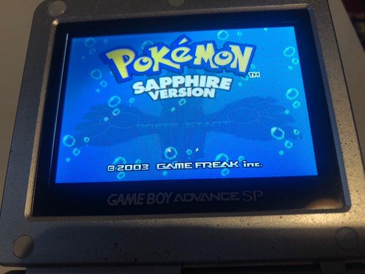 Nintendo Gameboy advance SP, AGS 101+ Pokemon Sapphire,