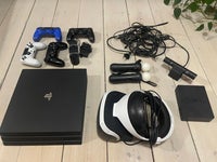 Playstation 4 Pro, PS4 + VR + 4 controllers, God
