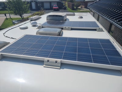 Solceller, 2 stk solceller til campingvognen uden regulator, solceller er 160w fra Viva Energi. Med 