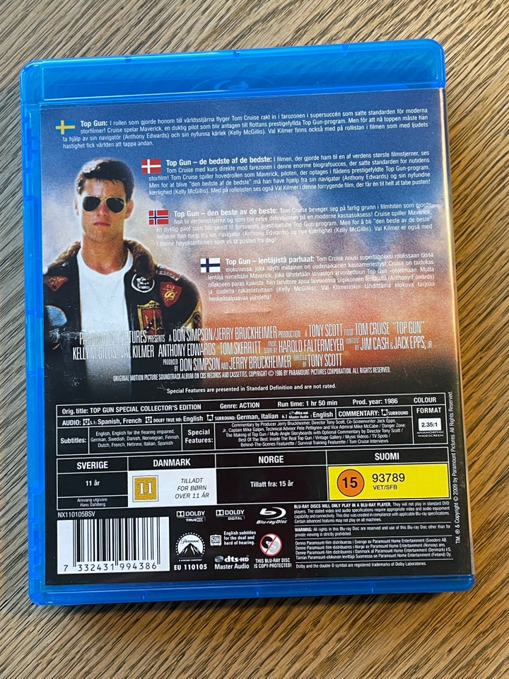 Top Gun, Blu-ray, action