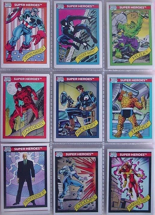 Samlekort, Marvel superheroes 1990