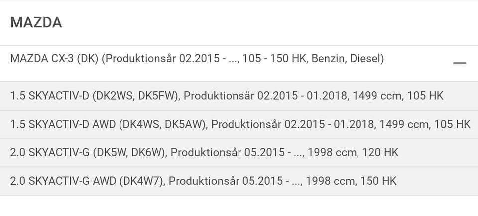 Bremsedele, TRW bremseskiver, Mazda CX3