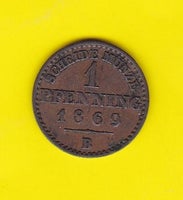 Vesteuropa, mønter, (474) Preussen 1 Pf. B