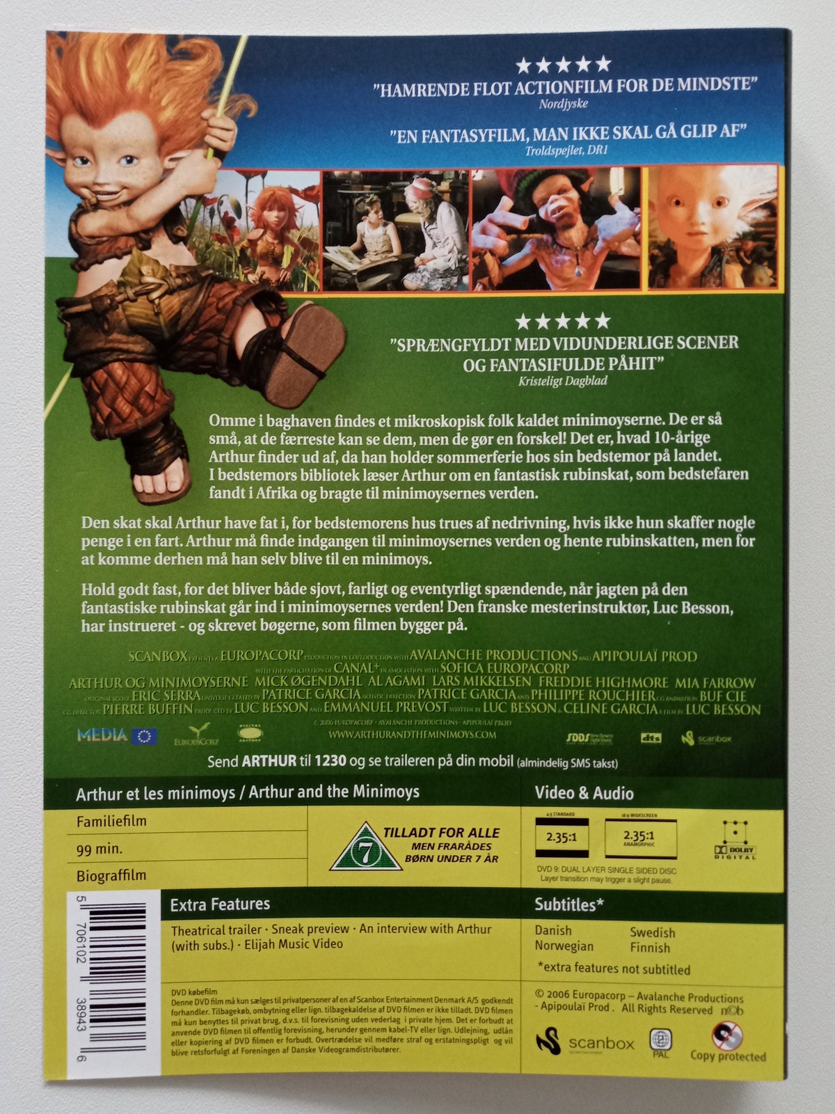 Arthur og Mininoyserne, DVD, familiefilm