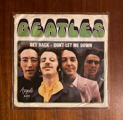 Single, Beatles, Get Back / Don't Let Me Down, Pop, fra 1969. Kan hentes i Roskilde eller sendes til