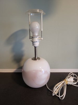 Anden bordlampe, Holmegaard, sakura, Smuk  glaslampe i hvid og rosa. 
Ø. Ca 18cm høj inkl fatning. V