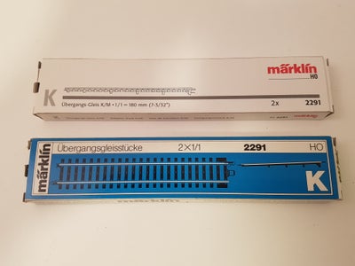 Modeltog, Märklin 2291, skala H0 AC, Märklin overgangsskinne fra K til M til eksempelvis drejeskive 