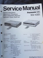 1 mappe med Panasonic service manuel VHS video, Panasonic,