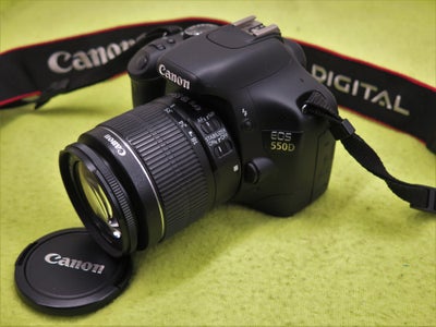 Canon, Canon EOS 550D, spejlrefleks, 18,1 megapixels, 3 x optisk zoom, Perfekt, 
Sælges: Særdeles ve