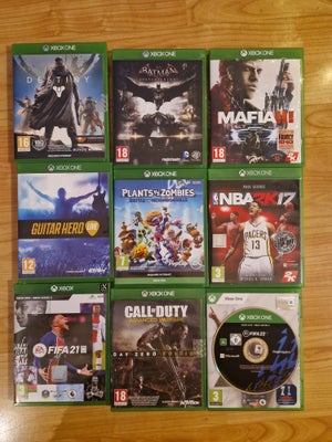 Mafia, batman  zombies, call of duty, Destiny, Xbox One, 50kr stk