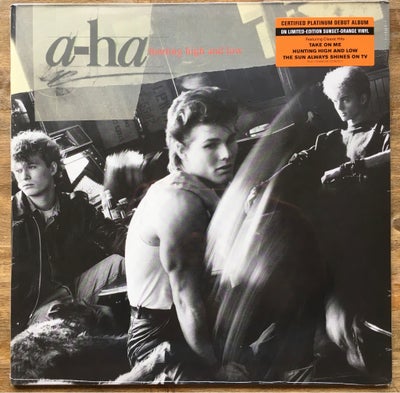 LP, A-ha, Hunting High And Low (ORANGE VINYL), Limited udgave på orange vinyl.
Stadig i folie (seale