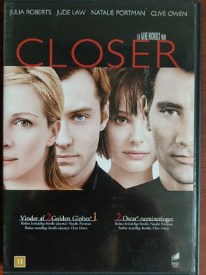 DVD, romantik, Closer
Julia Roberts & Jude Law
Som ny

Dan er forfatter, men har ikke fundet inspira