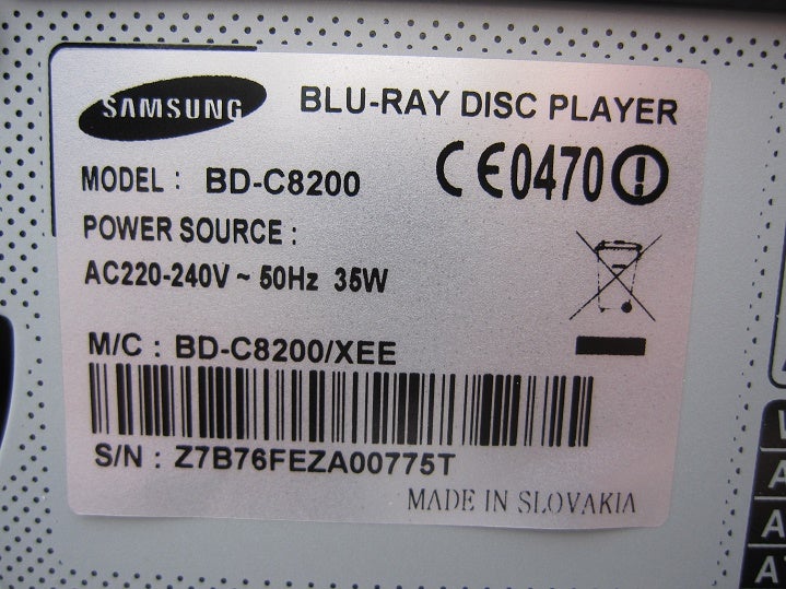 Blu-ray afspiller, Samsung, BD-C8200 