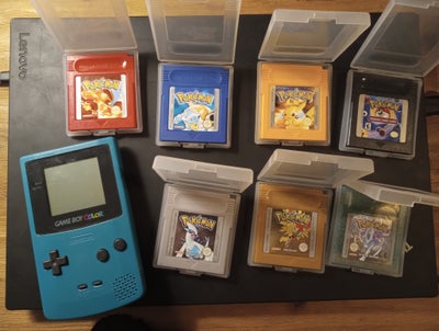 Gameboy Color inkl. 7 Pokemon spil, Gameboy Color, rollespil, Sælger denne Gameboy Color inkl. 7 Pok