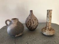 Keramik, 3 unikke miniature vaser (retro)