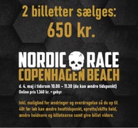 Nordic Race CPH Beach 4. maj, 2 x løbenumre sæl...