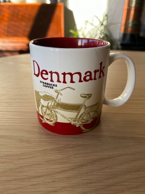 Porcelæn, Kop, Starbucks, Starbucks krus med “Denmark” motiv

Har aldrig været brugt

Befinder sig i