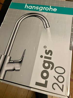 Vandhane, Hansgrohe, Logis 260, svingningsområde kan justeres i 3 trin på 110°, 150° eller 360° greb