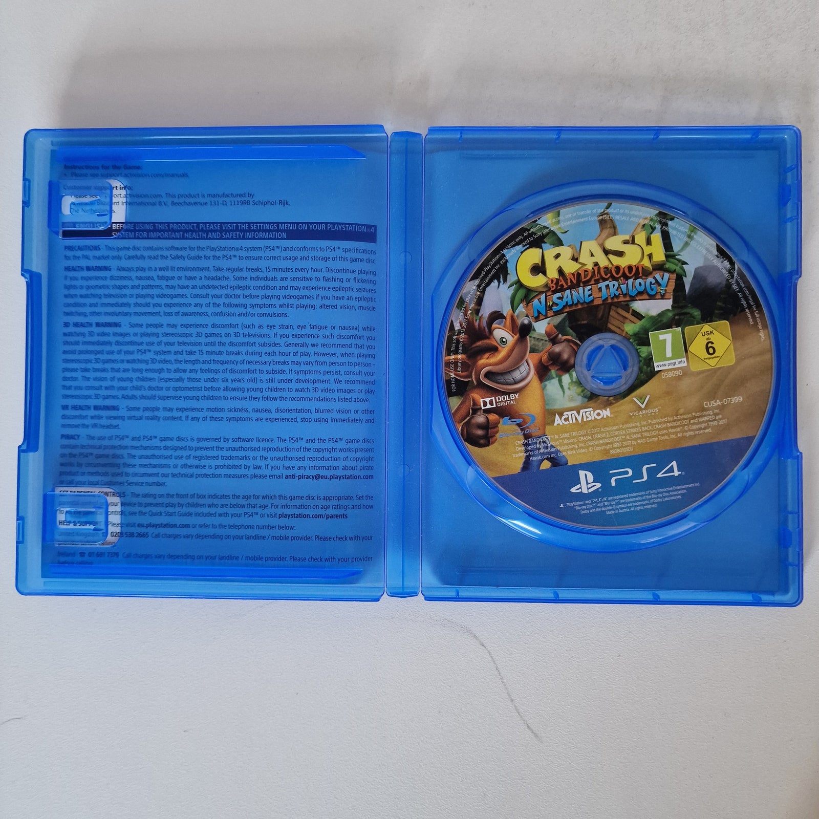 Crash Bandicoot N'sane Trilogy , PS4, action