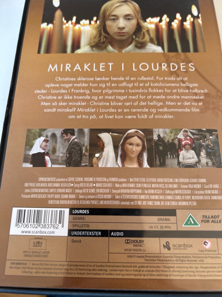 Miraklet i Lourdes , DVD, drama