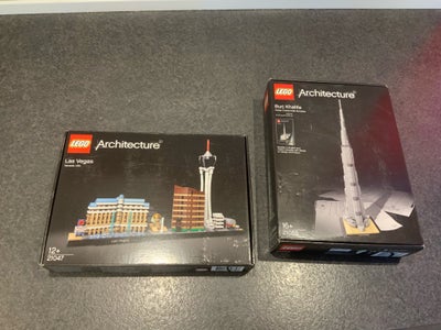 Lego Architecture, 21047 + 21055, Lego arcitecture
21047 - las Vegas
21055 - Burj Khalifa
Begge er n