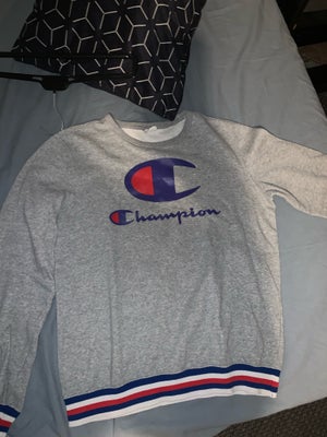 Sweatshirt, Champion, str. L,  Grå,  God men brugt, Det er en Størelse 13-14 år eller L børne Størel