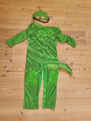 Pyjamasheltene Gecko kostume, Super sejt Gecko kostume / udklædningstøj i størrelse 5/6 år. Med mask