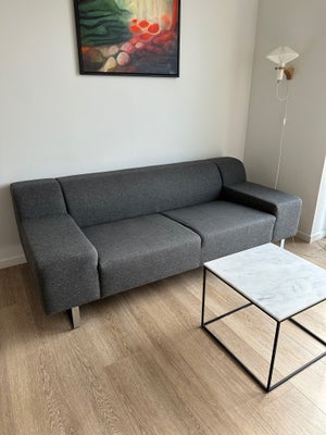 Sofa, uld, 2 pers. , Bolia Seville, Fin stand. Sofaen er i mørkegråt uld: “Qual, grey melange”. Inge
