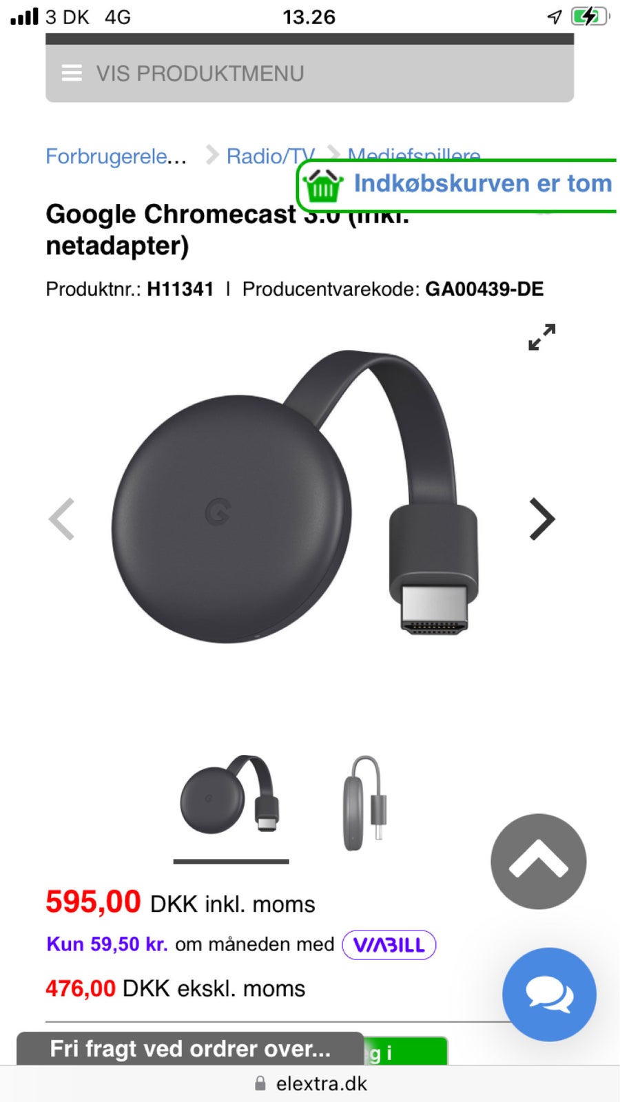 Andet, Google Chromecast – dba.dk – Køb Salg af Nyt og Brugt