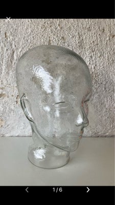 Glashoved mannequin buste, Glasmannequin glashoved
28 x 16 cm yderst fin stand, se fotos af dette sm