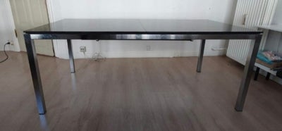 Spisebord, Stålben og træplader, Ansager, b: 100 l: 200, Klassisk minimalistisk kvalitet; fantastisk