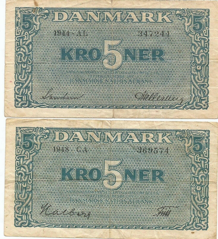 Danmark, sedler, 5 kr