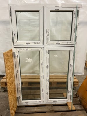 Dannebrogsvindue, plast, b: 103 h: 170, Plast vindue 
nyt hvid dannebrog 
103 x 170 cm
12 cm karm 
4