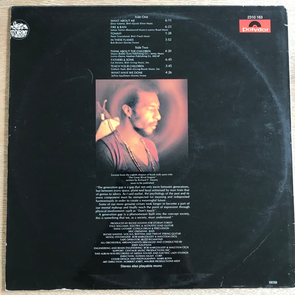 LP, Richie Havens, The Great Blind Degree