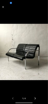 Sofa, læder, 2 pers. , Vintage, Flot sofa og lænestol fra 80’erne i god stand.
Stellet får sofaen ti