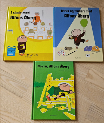 Alfons Åberg, Gunilla Bergstrøm, I skole med Alfons Åberg,
Novra, Alfons Åberg,
Bind sløjfer, Alfons